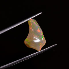 Amazing Top Grade Quality 100% Natural Welo Fire White Ethiopian Opal Polished Rough Gemstone For Making Jewelry 16X10X6 MM 3 Cts. KR07-51 Sunkarton