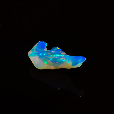 Awesome Top Grade Quality 100% Natural Welo Fire White Ethiopian Opal Polished Rough Gemstone For Making Jewelry 18X7X5 MM 2.5 Cts. KR07-53 Sunkarton