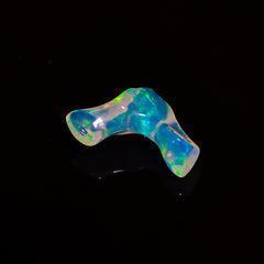 Beautiful Top Grade Quality 100% Natural Welo Fire White Ethiopian Opal Polished Rough Gemstone For Making Jewelry 16X8X5 MM 2.5 Cts KR07-54 Sunkarton