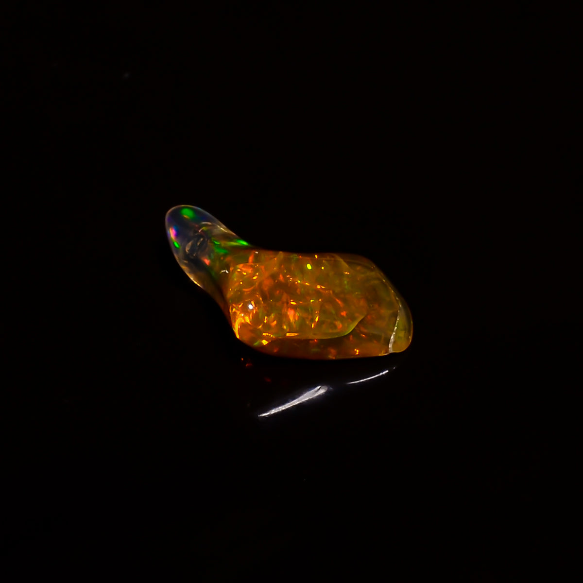 Exclusive Top Grade Quality 100% Natural Welo Fire Brown Ethiopian Opal Polished Rough Gemstone For Making Jewelry 14X7X5 MM 2 Cts. KR07-58 Sunkarton