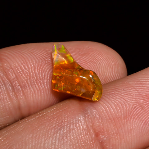 Exclusive Top Grade Quality 100% Natural Welo Fire Brown Ethiopian Opal Polished Rough Gemstone For Making Jewelry 14X7X5 MM 2 Cts. KR07-58 Sunkarton