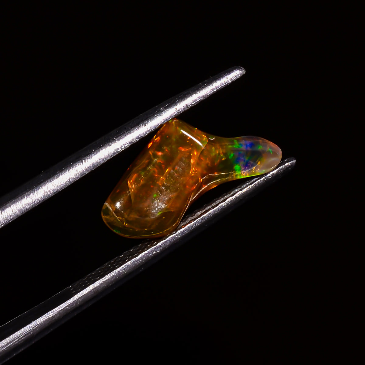 Exclusive Top Grade Quality 100% Natural Welo Fire Brown Ethiopian Opal Polished Rough Gemstone For Making Jewelry 14X7X5 MM 2 Cts. KR07-58 Sunkarton