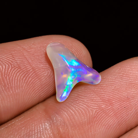 Elegant Top Grade Quality 100% Natural Welo Fire White Ethiopian Opal Polished Rough Gemstone For Making Jewelry 12X10X5 MM 1 Cts. KR07-59 Sunkarton
