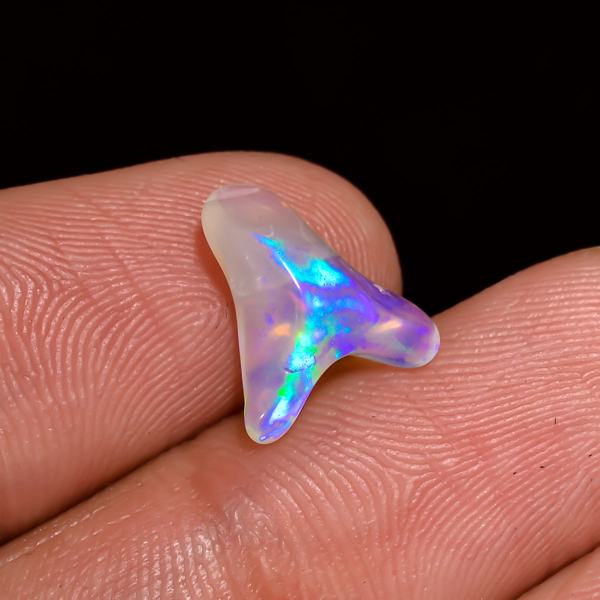 Elegant Top Grade Quality 100% Natural Welo Fire White Ethiopian Opal Polished Rough Gemstone For Making Jewelry 12X10X5 MM 1 Cts. KR07-59 Sunkarton
