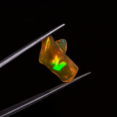 Fabulous Top Grade Quality 100% Natural Welo Fire Brown Ethiopian Opal Polished Rough Gemstone For Making Jewelry 22X16X7 MM 8.5 Cts KR07-60 Sunkarton