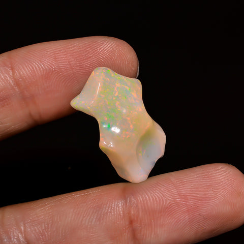 Attractive Top Grade Quality 100% Natural Welo Fire Brown Ethiopian Opal Polished Rough Gemstone For Making Jewelry 15X11X7 MM 5 Cts KR07-77 Sunkarton