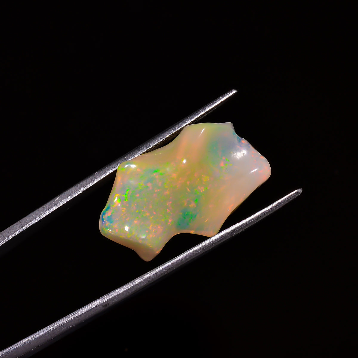Attractive Top Grade Quality 100% Natural Welo Fire Brown Ethiopian Opal Polished Rough Gemstone For Making Jewelry 15X11X7 MM 5 Cts KR07-77 Sunkarton