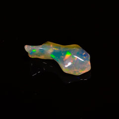 Gorgeous Top Grade Quality 100% Natural Welo Fire White Ethiopian Opal Polished Rough Gemstone For Making Jewelry 21X10X5 MM 4 Cts. KR07-62 Sunkarton