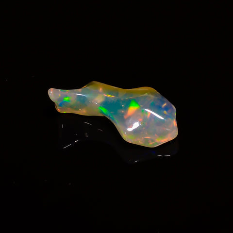 Gorgeous Top Grade Quality 100% Natural Welo Fire White Ethiopian Opal Polished Rough Gemstone For Making Jewelry 21X10X5 MM 4 Cts. KR07-62 Sunkarton