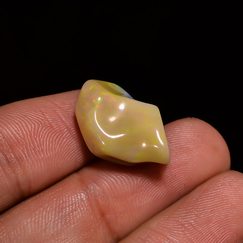 Immaculate Top Grade Quality 100% Natural Welo Fire White Ethiopian Opal Polished Rough Gemstone For Making Jewelry 18X11X8 MM 8 Cts KR07-63 Sunkarton