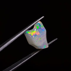 Incredible Top Grade Quality 100% Natural Welo Fire White Ethiopian Opal Polished Rough Gemstone For Making Jewelry 18X13X8 MM 7 Cts KR07-64 Sunkarton