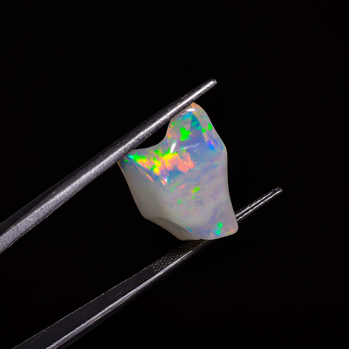 Incredible Top Grade Quality 100% Natural Welo Fire White Ethiopian Opal Polished Rough Gemstone For Making Jewelry 18X13X8 MM 7 Cts KR07-64 Sunkarton