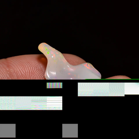 Marvellous Top Grade Quality 100% Natural Welo Fire White Ethiopian Opal Polished Rough Gemstone For Making Jewelry 20X11X5MM 3.5 Cts KR0765 Sunkarton