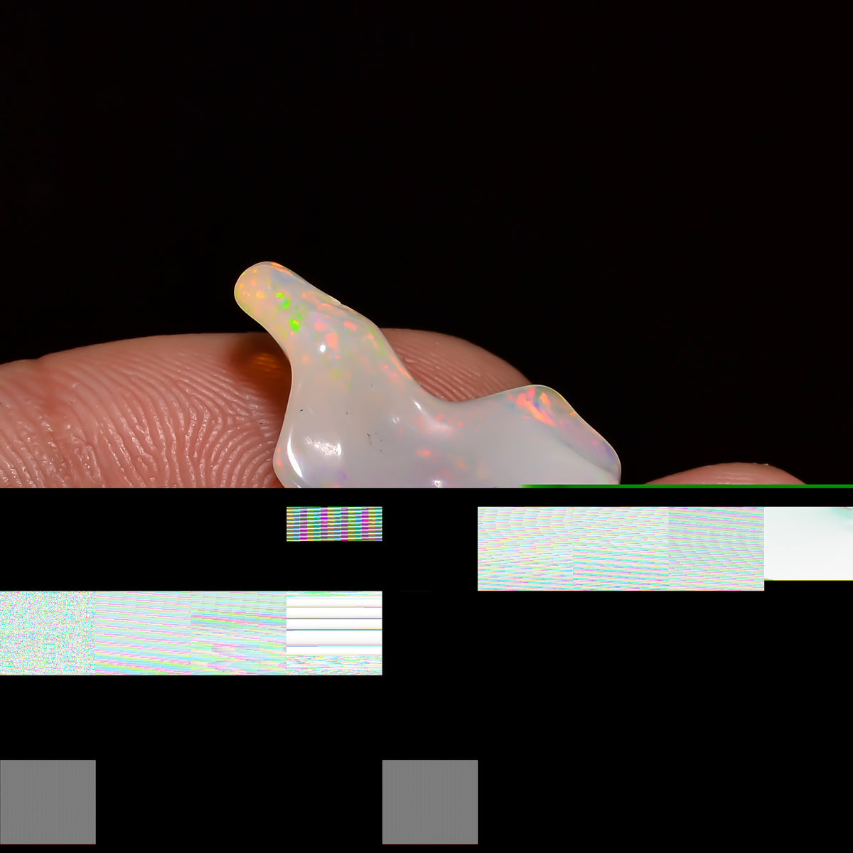 Marvellous Top Grade Quality 100% Natural Welo Fire White Ethiopian Opal Polished Rough Gemstone For Making Jewelry 20X11X5MM 3.5 Cts KR0765 Sunkarton