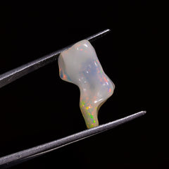 Marvellous Top Grade Quality 100% Natural Welo Fire White Ethiopian Opal Polished Rough Gemstone For Making Jewelry 20X11X5MM 3.5 Cts KR0765 Sunkarton