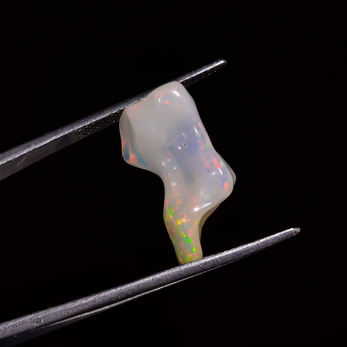 Marvellous Top Grade Quality 100% Natural Welo Fire White Ethiopian Opal Polished Rough Gemstone For Making Jewelry 20X11X5MM 3.5 Cts KR0765 Sunkarton