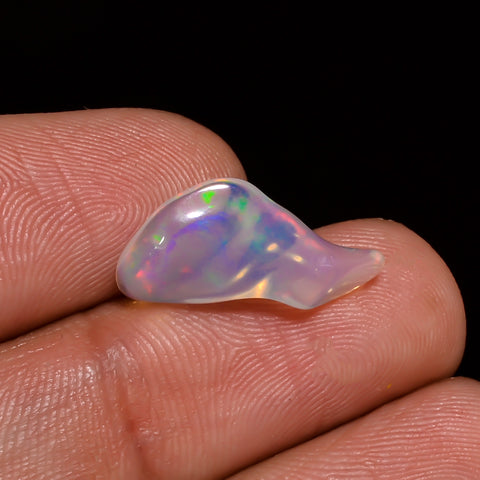 Mind Blowing Top Grade Quality 100% Natural Welo Fire White Ethiopian Opal Polished Rough Gemstone For Making Jewelry 17X8X4MM 2 Cts KR07-66 Sunkarton