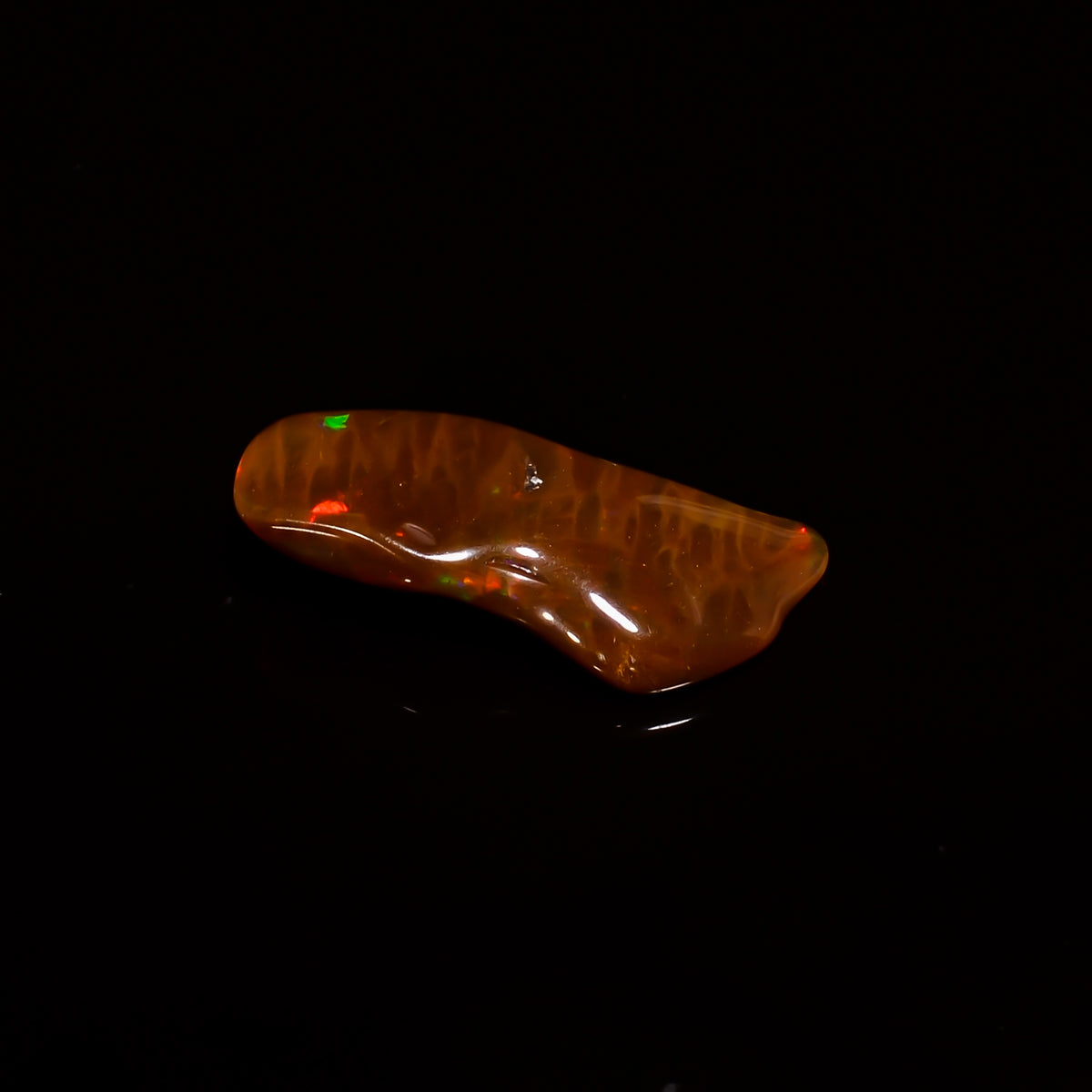 Outstanding Top Grade Quality 100% Natural Welo Fire Brown Ethiopian Opal Polished Rough Gemstone For Making Jewelry 22X9X5MM 4.5 Cts KR0767 Sunkarton