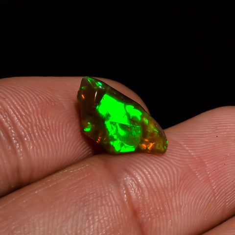 Stunning Top Grade Quality 100% Natural Welo Fire Brown Ethiopian Opal Polished Rough Gemstone For Making Jewelry 13X7X6 MM 2 Cts. KR07-70 Sunkarton