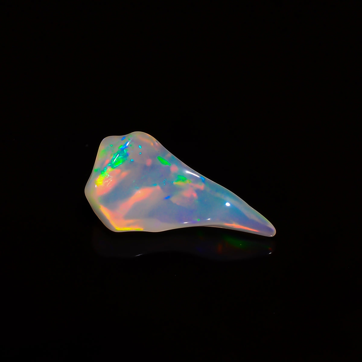 Tempting Top Grade Quality 100% Natural Welo Fire White Ethiopian Opal Polished Rough Gemstone For Making Jewelry 21X11X8 MM 5 Cts. KR07-72 Sunkarton