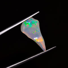 Tempting Top Grade Quality 100% Natural Welo Fire White Ethiopian Opal Polished Rough Gemstone For Making Jewelry 21X11X8 MM 5 Cts. KR07-72 Sunkarton