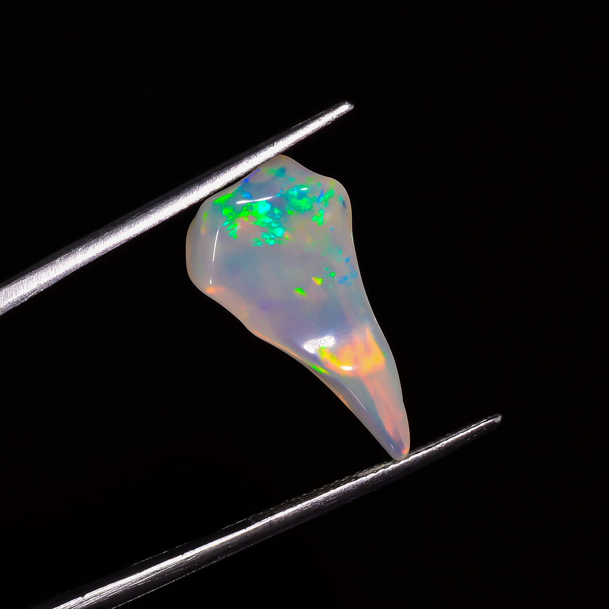 Tempting Top Grade Quality 100% Natural Welo Fire White Ethiopian Opal Polished Rough Gemstone For Making Jewelry 21X11X8 MM 5 Cts. KR07-72 Sunkarton