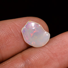 Terrific Top Grade Quality 100% Natural Welo Fire White Ethiopian Opal Polished Rough Gemstone For Making Jewelry 10X8X4 MM 1 Cts. KR07-73 Sunkarton