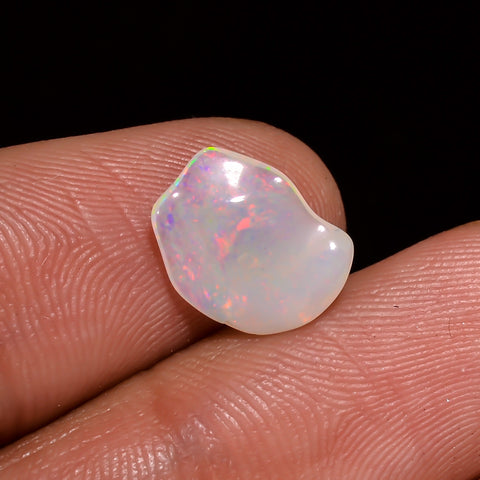 Terrific Top Grade Quality 100% Natural Welo Fire White Ethiopian Opal Polished Rough Gemstone For Making Jewelry 10X8X4 MM 1 Cts. KR07-73 Sunkarton