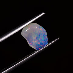 Terrific Top Grade Quality 100% Natural Welo Fire White Ethiopian Opal Polished Rough Gemstone For Making Jewelry 10X8X4 MM 1 Cts. KR07-73 Sunkarton