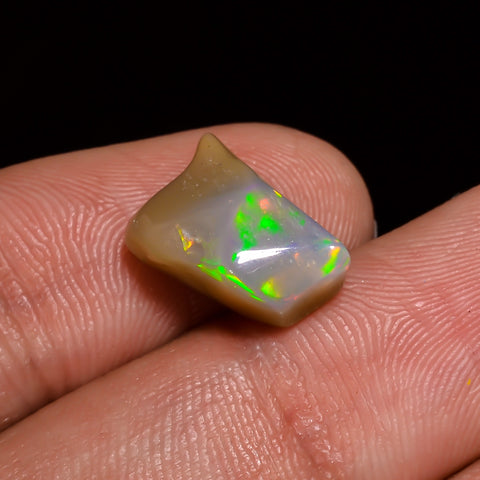 Unique Top Grade Quality 100% Natural Welo Fire Brown Ethiopian Opal Polished Rough Loose Gemstone For Making Jewelry 13X8X7MM 4 Cts KR07-74 Sunkarton
