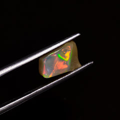 Unique Top Grade Quality 100% Natural Welo Fire Brown Ethiopian Opal Polished Rough Loose Gemstone For Making Jewelry 13X8X7MM 4 Cts KR07-74 Sunkarton