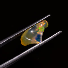 Wonderful Top Grade Quality 100% Natural Welo Fire White Ethiopian Opal Polished Rough Gemstone For Making Jewelry 14X8X4 MM 1.5 Cts KR07-75 Sunkarton