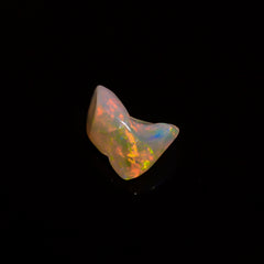 Amazing Top Grade Quality 100% Natural Welo Fire White Ethiopian Opal Polished Rough Loose Gemstone For Making Jewelry 11X8X7MM 2 Cts KR0776 Sunkarton