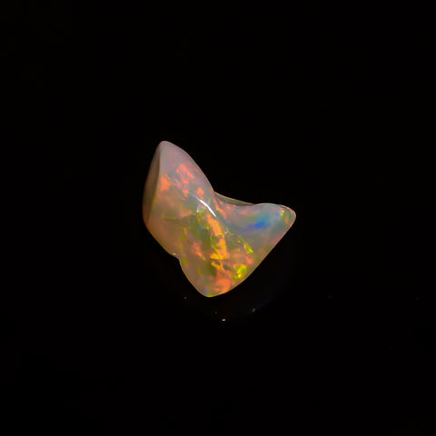 Amazing Top Grade Quality 100% Natural Welo Fire White Ethiopian Opal Polished Rough Loose Gemstone For Making Jewelry 11X8X7MM 2 Cts KR0776 Sunkarton