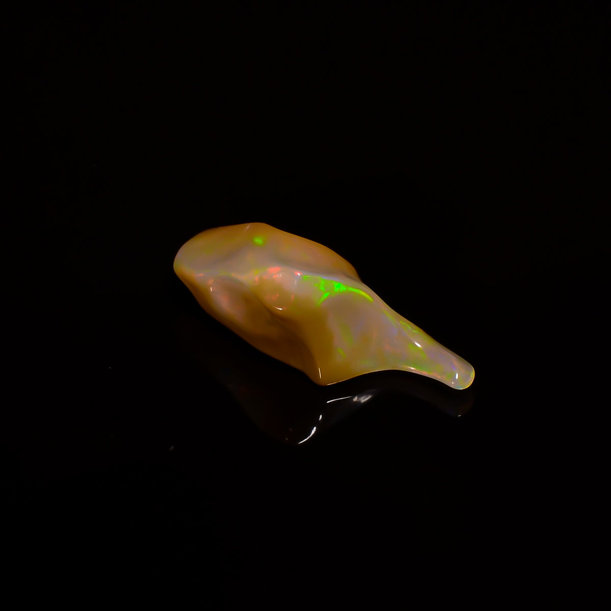 Dazzling Top Grade Quality 100% Natural Welo Fire Brown Ethiopian Opal Polished Rough Gemstone For Making Jewelry 21X9X7 MM 4 Cts. KR07-81 Sunkarton