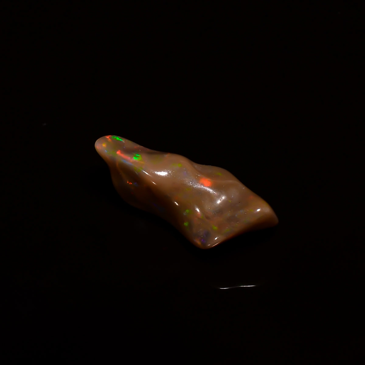 Excellent Top Grade Quality 100% Natural Welo Fire Brown Ethiopian Opal Polished Rough Gemstone For Making Jewelry 19X8X7 MM 4 Cts. KR07-82 Sunkarton