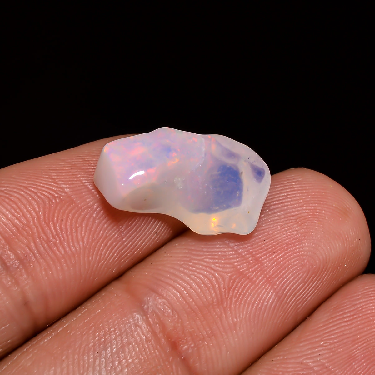 Exclusive Top Grade Quality 100% Natural Welo Fire White Ethiopian Opal Polished Rough Gemstone For Making Jewelry 16X8X7 MM 4.5 Cts KR07-83 Sunkarton