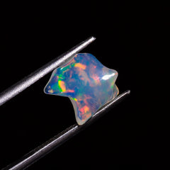 Elegant Top Grade Quality 100% Natural Welo Fire White Ethiopian Opal Polished Rough Gemstone For Making Jewelry 10X9X5 MM 2.5 Cts. KR07-84 Sunkarton