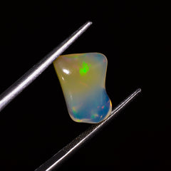 Fabulous Top Grade Quality 100% Natural Welo Fire White Ethiopian Opal Polished Rough Gemstone For Making Jewelry 14X9X5 MM 3 Cts. KR07-85 Sunkarton