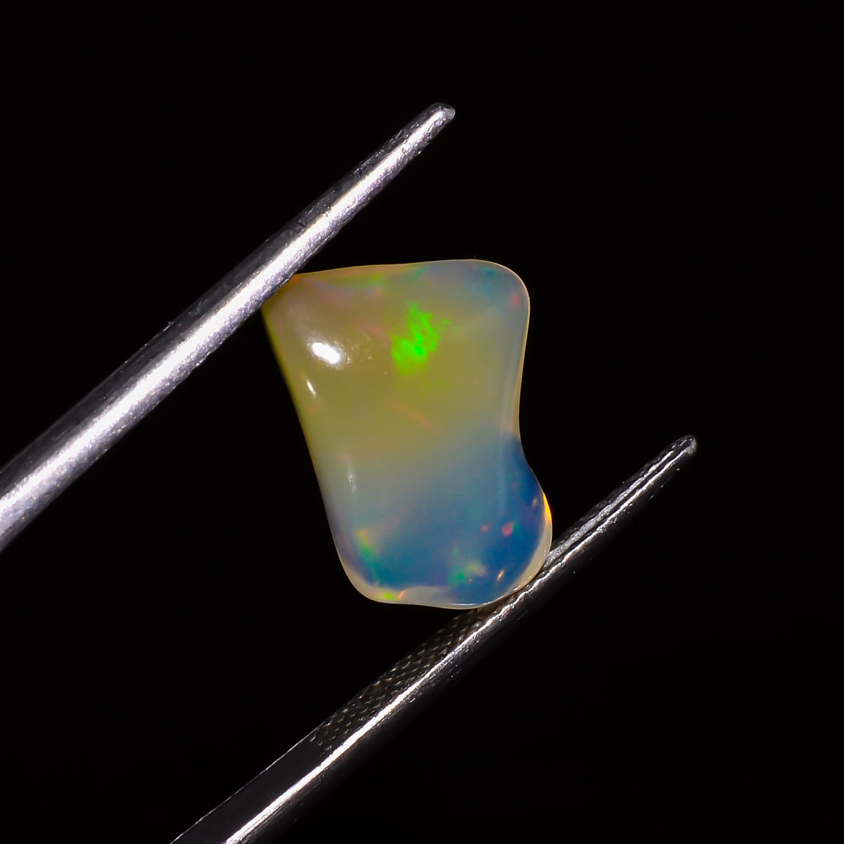 Fabulous Top Grade Quality 100% Natural Welo Fire White Ethiopian Opal Polished Rough Gemstone For Making Jewelry 14X9X5 MM 3 Cts. KR07-85 Sunkarton
