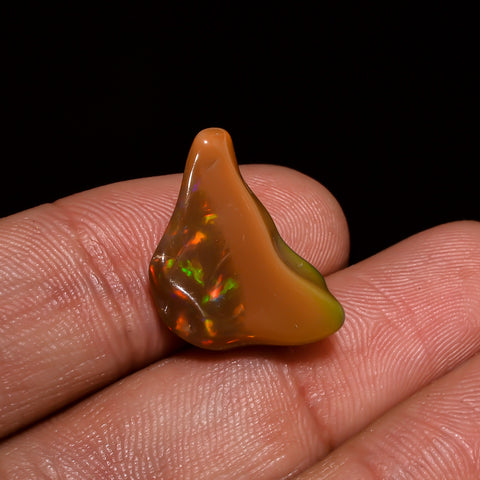 Fantastic Top Grade Quality 100% Natural Welo Fire Brown Ethiopian Opal Polished Rough Gemstone For Making Jewelry 18X12X7 MM 6 Cts. KR07-86 Sunkarton