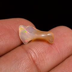 Immaculate Top Grade Quality 100% Natural Welo Fire White Ethiopian Opal Polished Rough Gemstone For Making Jewelry 14X6X5MM 1.5 Cts KR07-88 Sunkarton