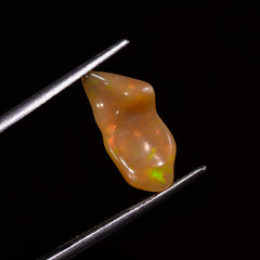 Beautiful Top Grade Quality 100% Natural Welo Fire White Ethiopian Opal Polished Rough Gemstone For Making Jewelry 14X8X6 MM 1.5 Cts KR07-79 Sunkarton
