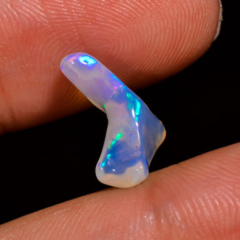 Exclusive Top Grade Quality 100% Natural Welo Fire White Ethiopian Opal Polished Rough Gemstone For Making Jewelry 14X9X5 MM 2 Cts. KR07-8 Sunkarton