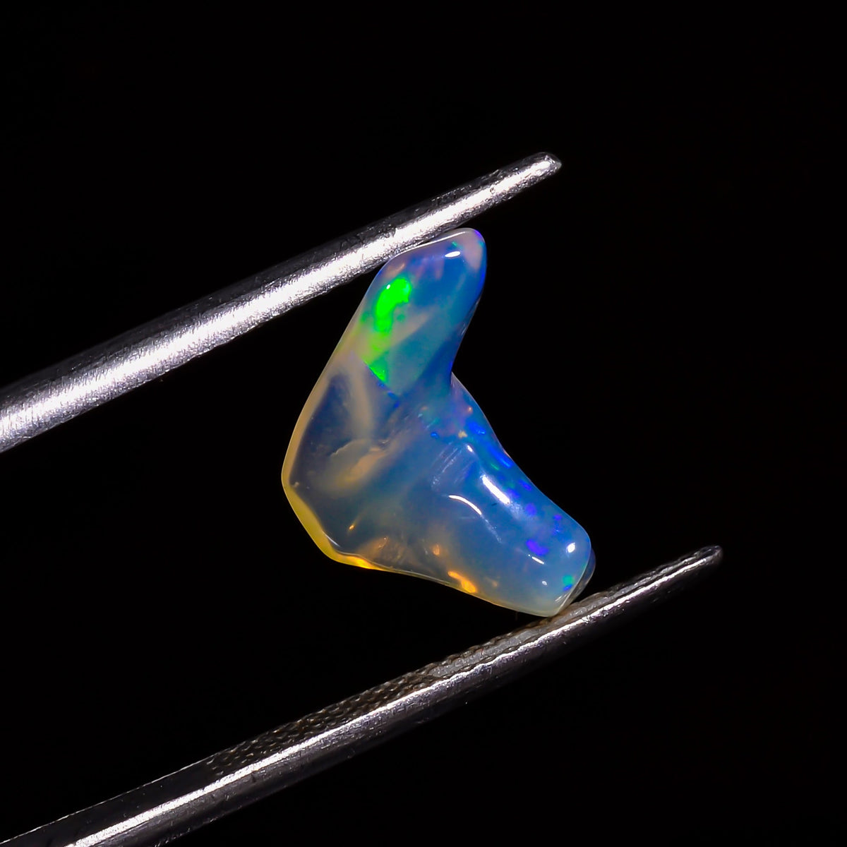 Exclusive Top Grade Quality 100% Natural Welo Fire White Ethiopian Opal Polished Rough Gemstone For Making Jewelry 14X9X5 MM 2 Cts. KR07-8 Sunkarton
