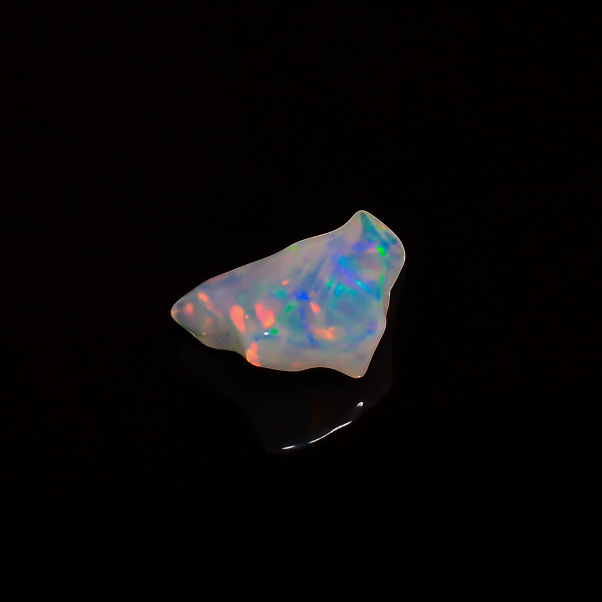 Marvellous Top Grade Quality 100% Natural Welo Fire White Ethiopian Opal Polished Rough Gemstone For Making Jewelry 13X9X4 MM 2 Cts. KR07-90 Sunkarton