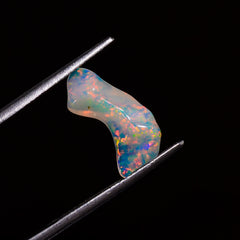Outstanding Top Grade Quality 100% Natural Welo Fire White Ethiopian Opal Polished Rough Gemstone For Making Jewelry 14X9X5MM 1.5 Cts KR0792 Sunkarton