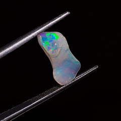 Splendid Top Grade Quality 100% Natural Welo Fire White Ethiopian Opal Polished Rough Gemstone For Making Jewelry 15X6X4 MM 1.5 Cts. KR07-93 Sunkarton