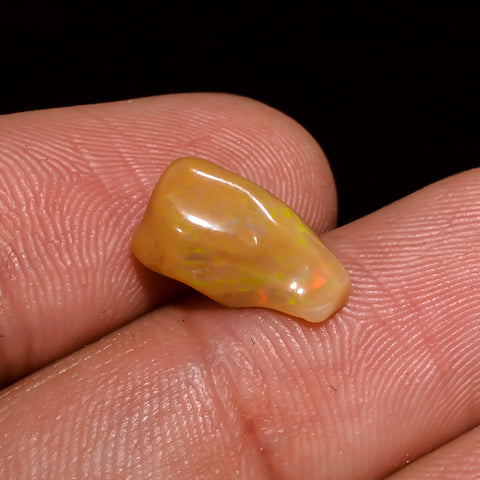 Stunning Top Grade Quality 100% Natural Welo Fire Brown Ethiopian Opal Polished Rough Gemstone For Making Jewelry 12X6X5 MM 1 Cts. KR07-95 Sunkarton