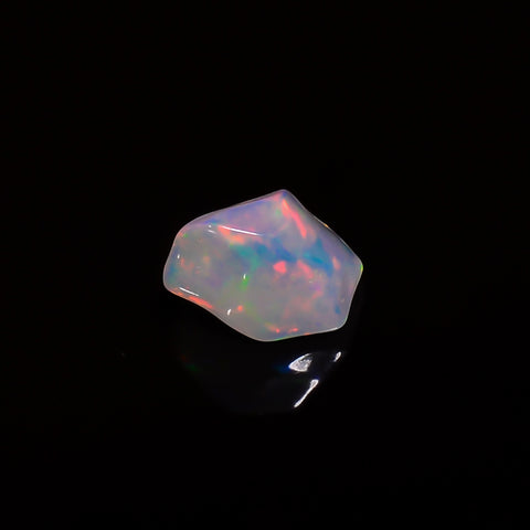 Supreme Top Grade Quality 100% Natural Welo Fire White Ethiopian Opal Polished Rough Gemstone For Making Jewelry 10X7X6 MM 2.5 Cts. KR07-96 Sunkarton